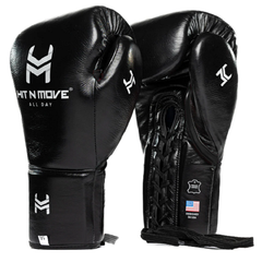 Hit N Move Boxing Gloves Lace Up Hit N Move All Day Pro Balance Lace Up Boxing Gloves Black