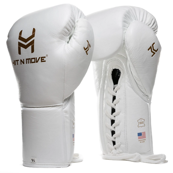 Hit N Move Boxing Gloves Lace Up Hit N Move All Day Pro Balance Lace Up Boxing Gloves White