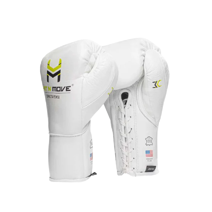 Hit N Move Compact 14 OZ Conditioning Boxing Gloves White