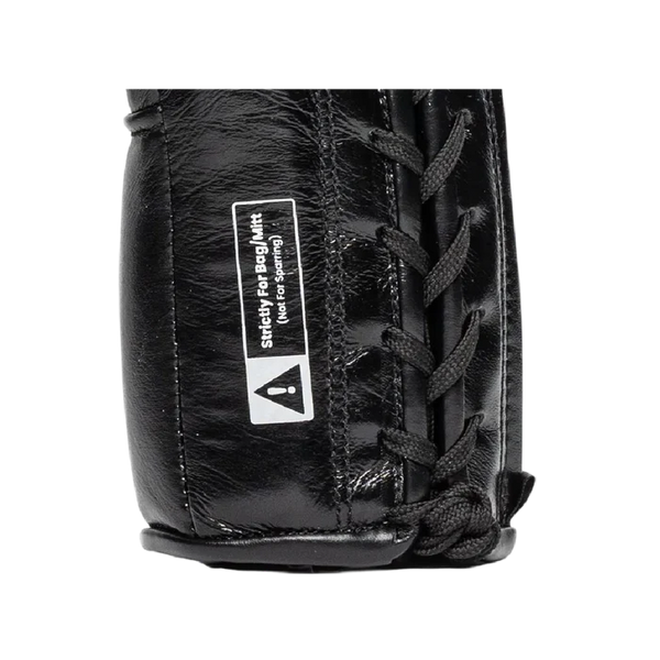 Hit N Move Boxing Gloves Lace Up Hit N Move Compact 16 OZ Conditioning Boxing Gloves Black