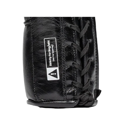 Hit N Move Boxing Gloves Lace Up Hit N Move Compact 16 OZ Conditioning Boxing Gloves Black
