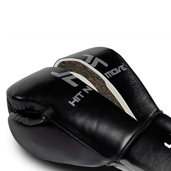 Hit N Move Boxing Gloves Lace Up Hit N Move Suvari Horse Hair Lace Up Boxing Gloves Black