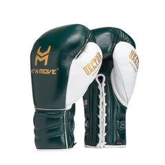 Hit N Move Boxing Gloves Lace Up Hit N Move Vector Lace Up Boxing Gloves Forest Green