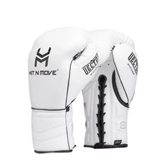 Hit N Move Boxing Gloves Lace Up Hit N Move Vector Lace Up Boxing Gloves White