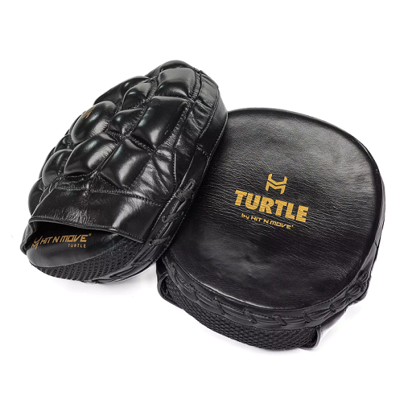 Hit N Move Focus Mitts Hit N Move Curved Micro Turtle Focus Mitts Black