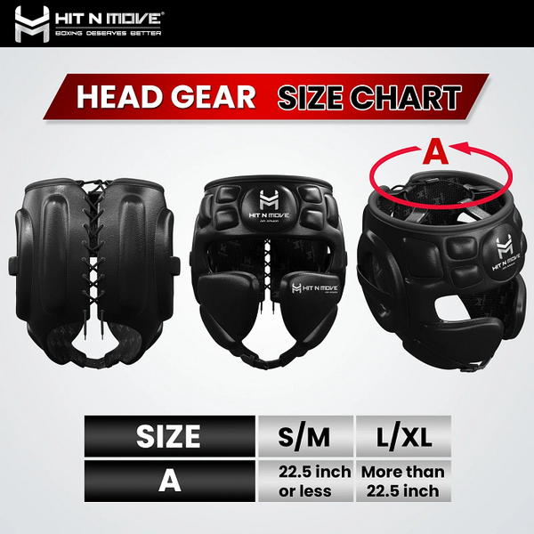 Hit N Move Head Guards Hit N Move Air Armor Precision Head Gear Black