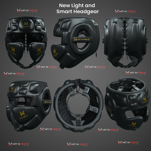 Hit N Move Head Guards Hit N Move Air Armor Precision Head Gear Black