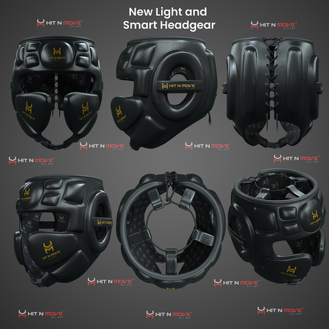 Hit N Move Head Guards Hit N Move Air Armor Precision Head Gear Black