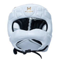 Hit N Move Head Guards Hit N Move Face Saver Head Gear White Gold