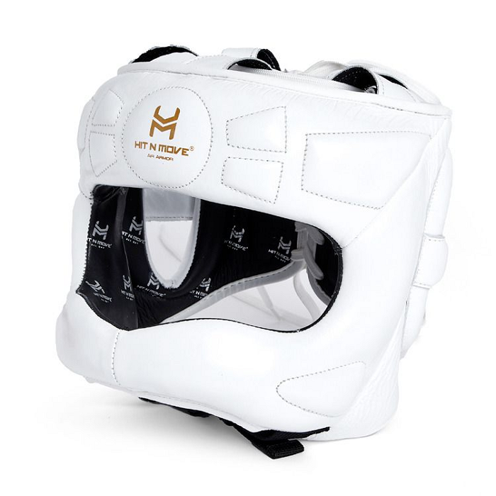 Hit N Move Face Saver Head Gear White Gold