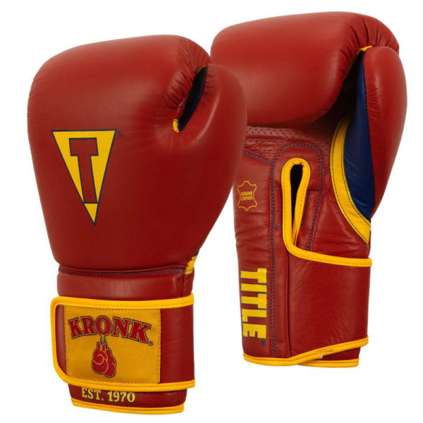 KRONK Boxing Gym Leather Training Sparring Gloves