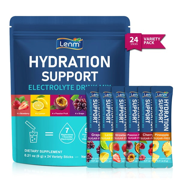Lenm Supplements Lenm Hydration Electrolyte Support Drink Mix 24