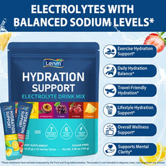 Lenm Supplements Lenm Hydration Electrolyte Support Drink Mix 24