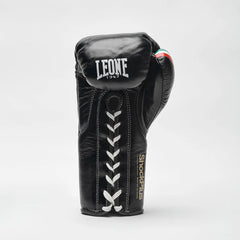 Leone 1947 Boxing Gloves 10oz Leone 1947 Shock Plus Boxing Gloves Lace Up Black