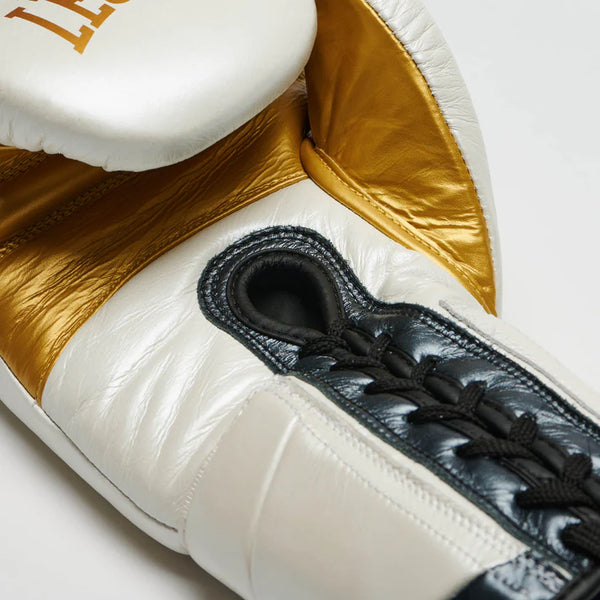 Leone 1947 Boxing Gloves 12oz Leone 1947 Authentic 2 Boxing Gloves Lace Up White