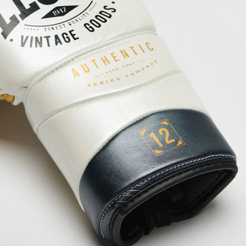 Leone 1947 Boxing Gloves 12oz Leone 1947 Authentic 2 Boxing Gloves Lace Up White