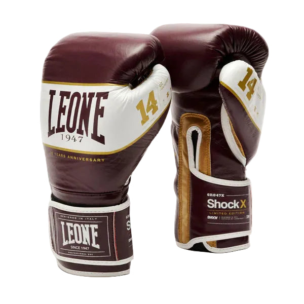 Leone 1947 Boxing Gloves Leone 1947 Shock X Boxing Gloves Velcro Burgundy
