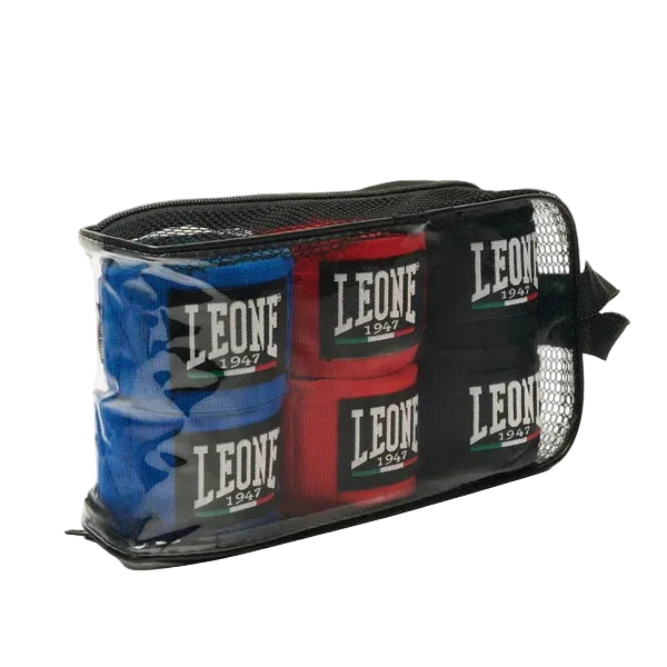 Leone 1947 Hand Wraps & Accessories Black/Blue/Red Leone 1947 Hand Wraps Pack 3.5m Black/Blue/Red