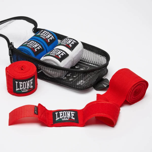 Leone 1947 Hand Wraps & Accessories White/Red/Green Leone 1947 Hand Wraps Pack 3.5m Blue/White/Red
