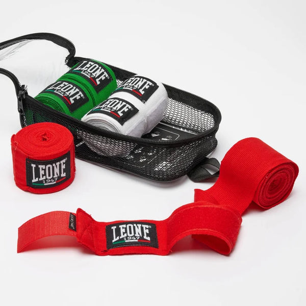 Leone 1947 Hand Wraps & Accessories White/Red/Green Leone 1947 Hand Wraps Pack 3.5m Green/White/Red