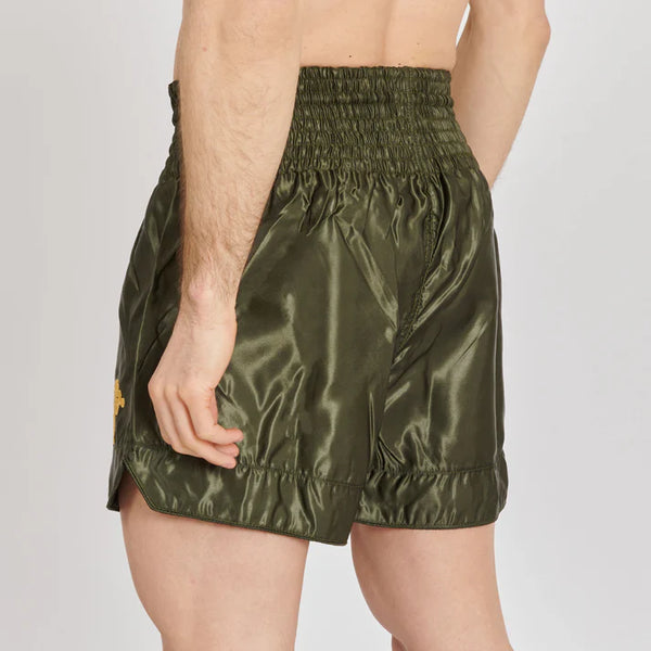 Leone 1947 Muay Thai Shorts Leone 1947 Basic 2 Kick Shorts Green