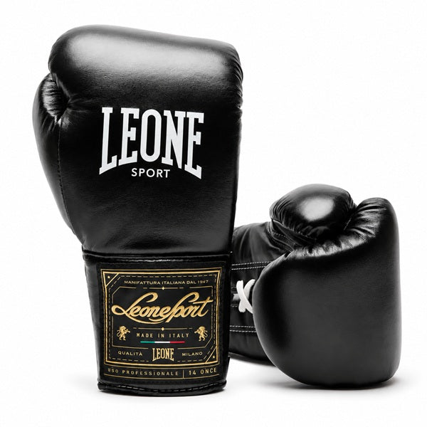 Leone Sport Boxing Gloves Lace Up Leone Sport Orlando Classico Boxing Gloves Lace Up Black
