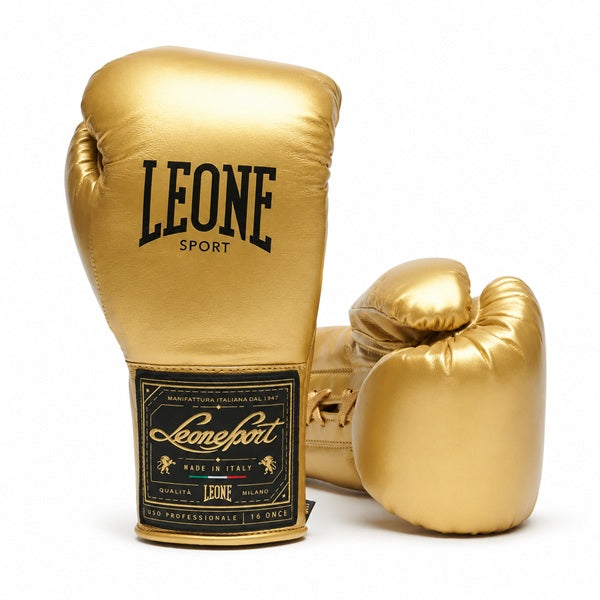 Leone Sport Boxing Gloves Lace Up Leone Sport Orlando Classico Boxing Gloves Lace Up Gold