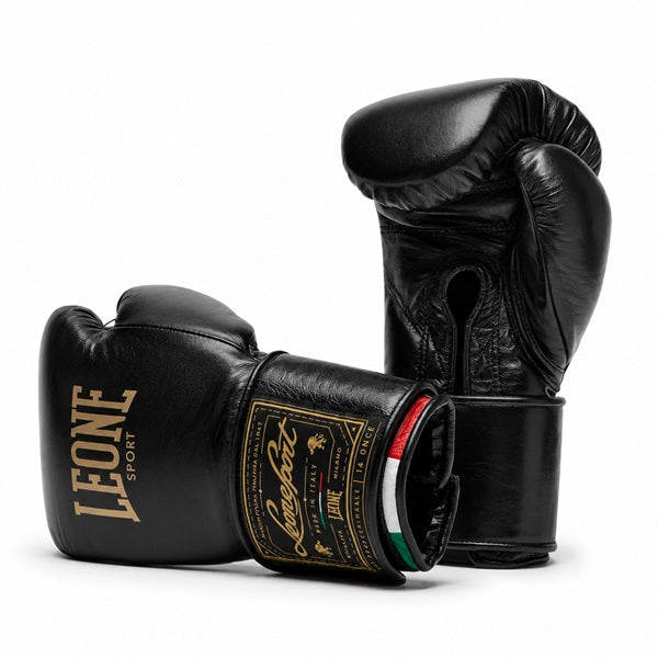 Leone Sport Orlando Tricolore Boxing Gloves Velcro Black