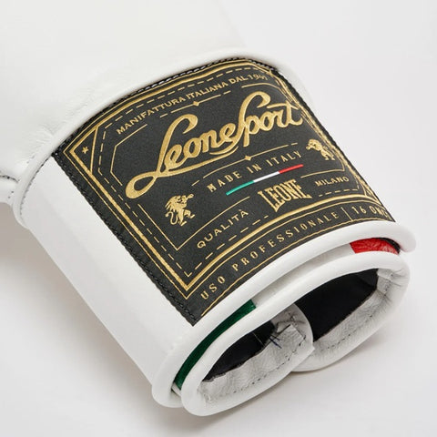Leone Sport Boxing Gloves Leone Sport Orlando Tricolore Boxing Gloves Velcro White