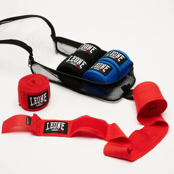 Leone 1947 Hand Wraps Pack 3.5m Black/Blue/Red