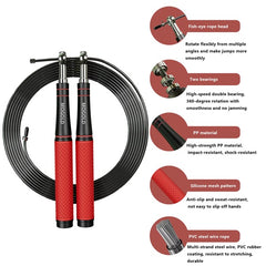 Mogold Jump Ropes Mogold Adjustable 2.5mm Cabel Speed Jump Rope