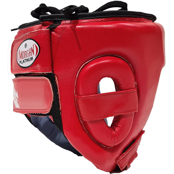 thumbnail image 2 of Morgan Sports V2 Mexican Leather Head Guard Boxing MMA Gear Black Free Delivery 2 of 2