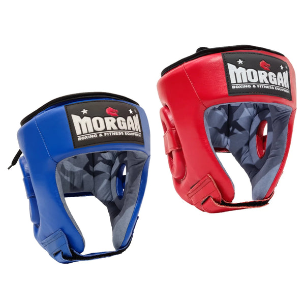 Morgan Head Guards Morgan Boxing Leather Open Face Headgear
