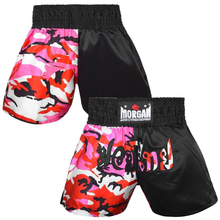 Morgan 50/50 Diabla Camo Muay Thai Shorts - Pink