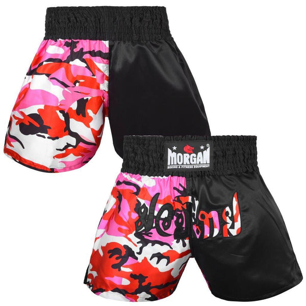 Morgan Muay Thai Shorts Morgan 50/50 Diabla Camo Muay Thai Shorts - Pink
