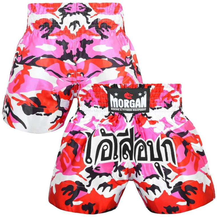 Morgan Diabla Camo Muay Thai Shorts - Pink