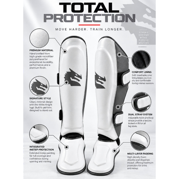 Morgan Shin Guards Morgan White Knight Shinguards