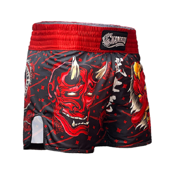 Namazu Hannya Mask Muay Thai Shorts