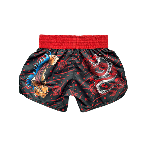 Namazu Muay Thai Muay Thai Shorts Namazu Hannya Mask Muay Thai Shorts