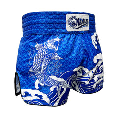 Namuzu Muay Thai Muay Thai Shorts Namazu Koi Fish Muay Thai Shorts Blue