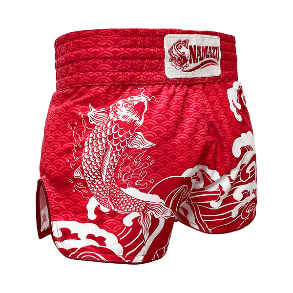 Namuzu Muay Thai Muay Thai Shorts Namazu Koi Fish Muay Thai Shorts Red
