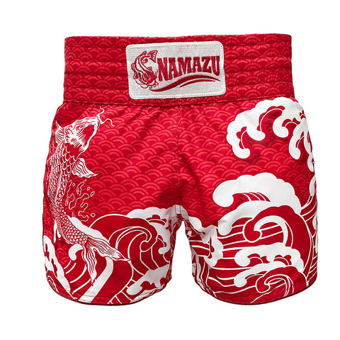 Namuzu Muay Thai Muay Thai Shorts Namazu Koi Fish Muay Thai Shorts Red