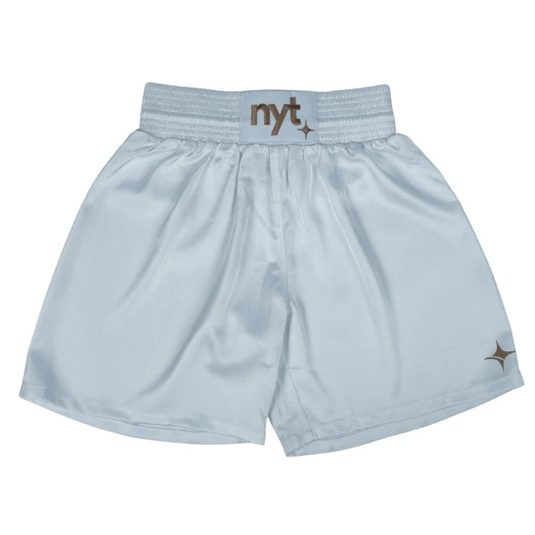 NYT Satin Boxing Shorts White