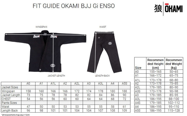 Okami Fightwear BJJ Gis OKAMI BJJ Gi Enso Black