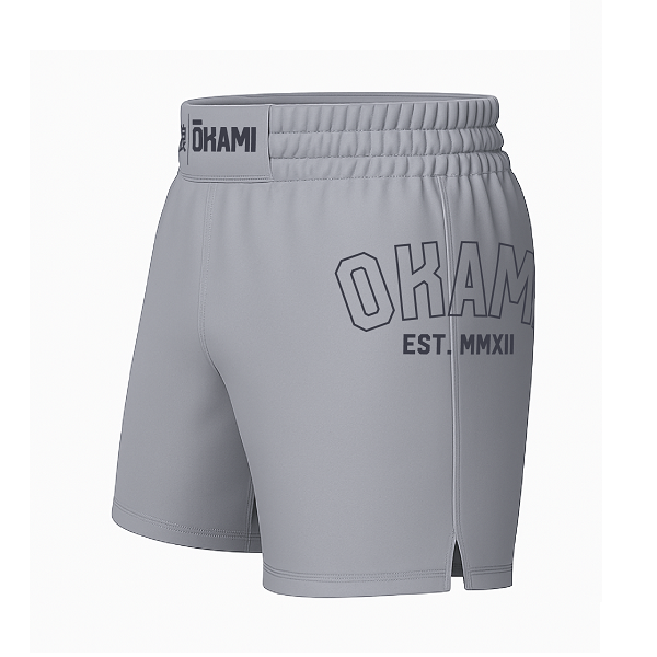 Okami Fightwear MMA Shorts Okami Fightshorts Logo Grey