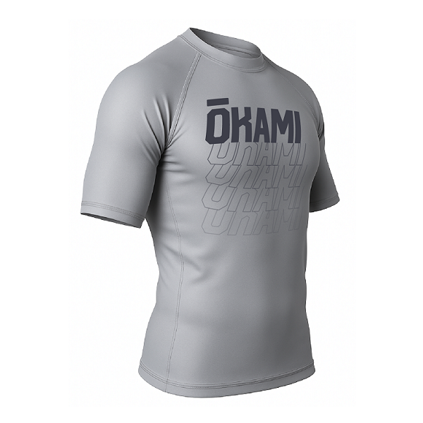 Okami Fightwear Short Sleeve Rashguards Okami Rashguard Logo Grey