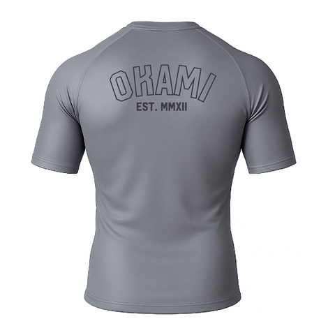 Okami Fightwear Short Sleeve Rashguards Okami Rashguard Logo Grey