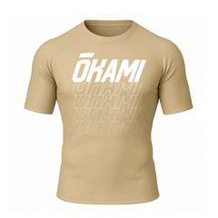 Okami Fightwear Short Sleeve Rashguards Okami Rashguard Logo Sand