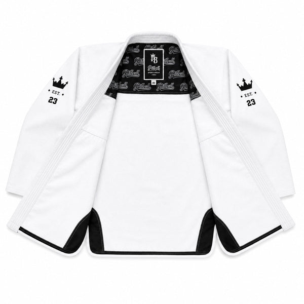 Pitbull BJJ Gis Pitbull Fight Gear Sponsored BJJ Gi White