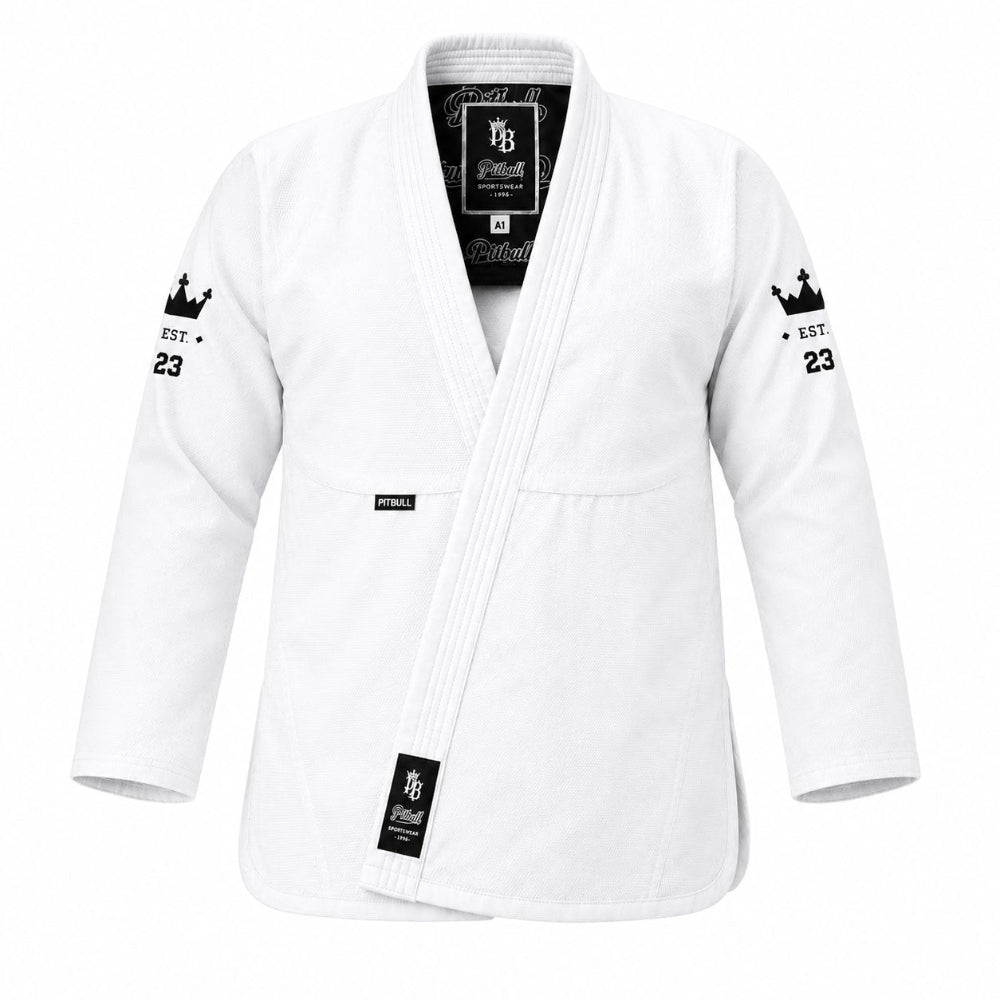 Pitbull BJJ Gis Pitbull Fight Gear Sponsored BJJ Gi White